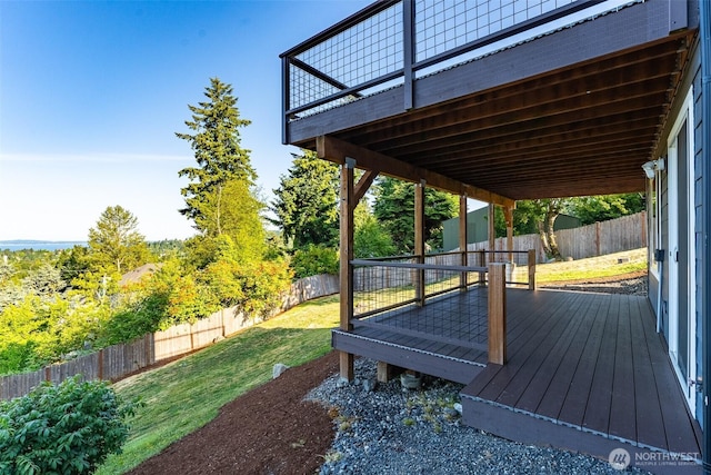 1818 36th St, Bellingham, WA 98226 - wooden deck featuring a fenced backyard