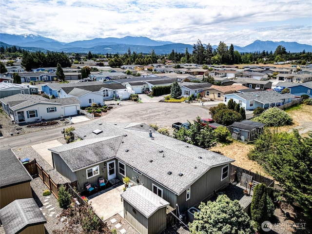 629 N 7th Ave, Sequim, WA 98382 - aerial perspective of suburban area featuring a mountainous background