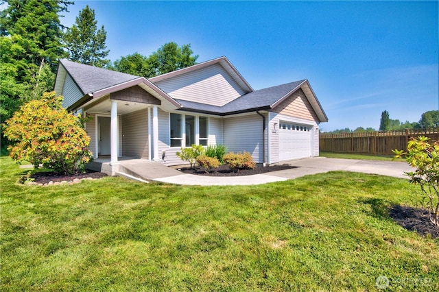 8391 Richmond Park Rd, Birch Bay, WA 98230 - single story home featuring an attached garage, driveway, a shingled roof, and a porch