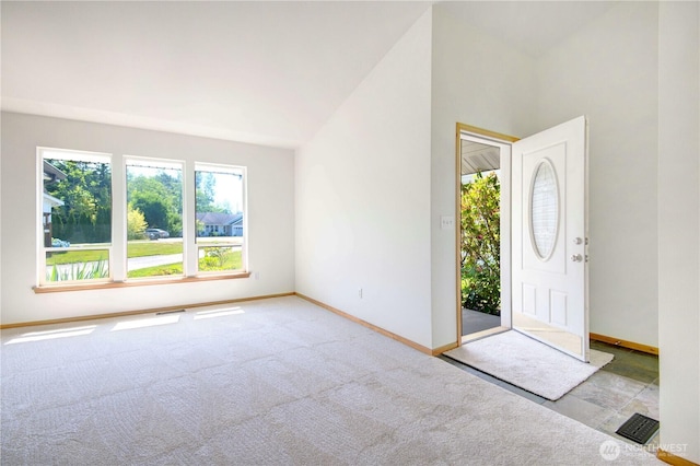 8391 Richmond Park Rd, Birch Bay, WA 98230 - foyer featuring lofted ceiling and carpet