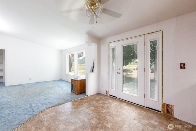 212S 3rd St, Almira, WA 99103 - unfurnished room featuring stone finish flooring, a ceiling fan, and carpet