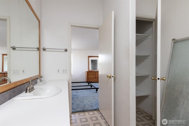212S 3rd St, Almira, WA 99103 - bathroom featuring vanity and tile patterned floors