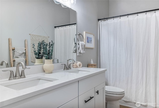 4561 Albatross St, Port Townsend, WA 98368 - bathroom with double vanity and a shower with curtain