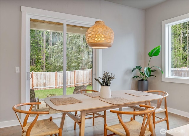 4561 Albatross St, Port Townsend, WA 98368 - dining area with healthy amount of natural light and wood finished floors