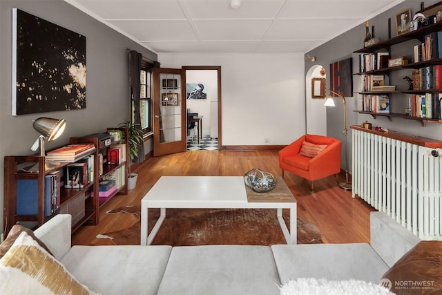 408 Bellevue Ave E Unit 306, Seattle, WA 98102 - living area with wood finished floors and radiator