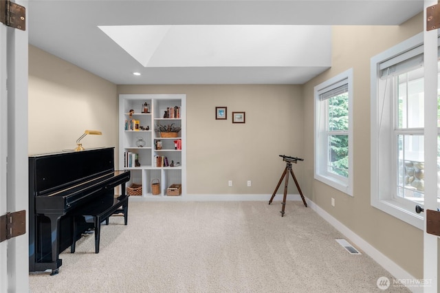 8012 105th Ave SW, Olympia, WA 98512 - sitting room featuring carpet, recessed lighting, and a skylight