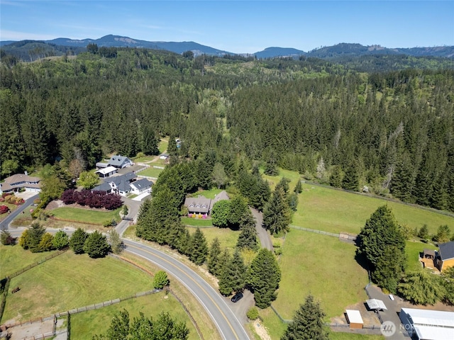 8012 105th Ave SW, Olympia, WA 98512 - aerial view of property and surrounding area with a heavily wooded area and mountains