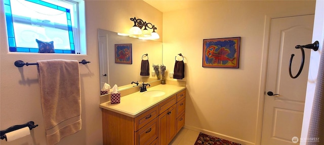 51 Sheree Ln, Sequim, WA 98382 - bathroom with vanity and tile patterned flooring