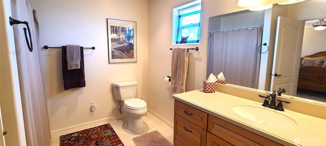 51 Sheree Ln, Sequim, WA 98382 - ensuite bathroom with vanity, tile patterned flooring, and a shower with curtain