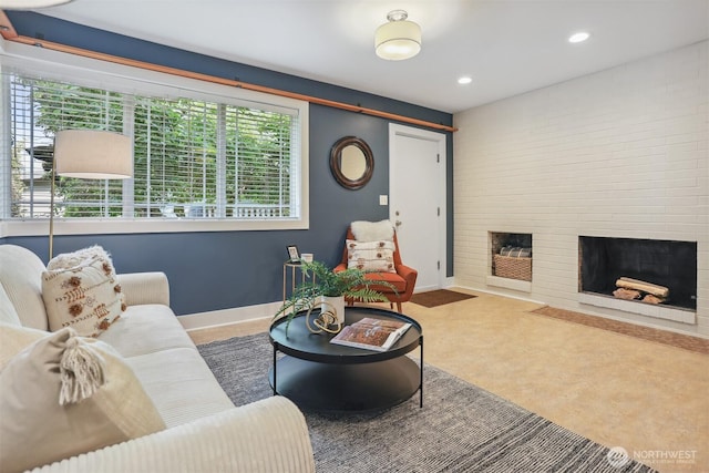 10718 12th Ave NW, Seattle, WA 98177 - living area with a fireplace and recessed lighting