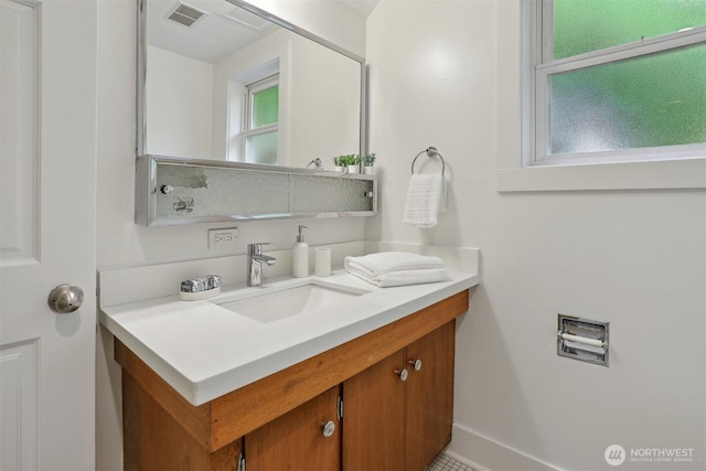 10718 12th Ave NW, Seattle, WA 98177 - bathroom with vanity and baseboards