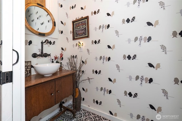 281 Jarvis Rd, Mossyrock, WA 98564 - bathroom featuring vanity and baseboards