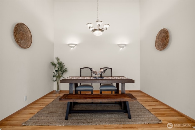 18130 Sunrise Ridge Ave NE, Poulsbo, WA 98370 - dining room featuring a chandelier and wood finished floors