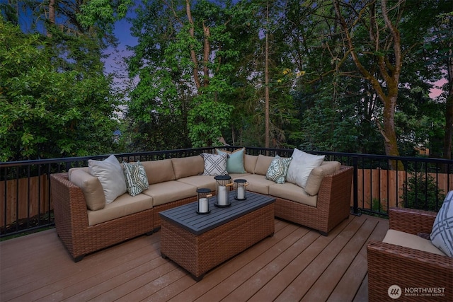 1704 172nd Ct NE, Bellevue, WA 98008 - wooden deck featuring outdoor lounge area