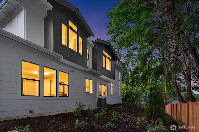 1704 172nd Ct NE, Bellevue, WA 98008 - view of side of property featuring a central AC unit and crawl space