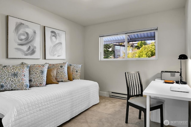 500 W Olympic Pl Unit 401, Seattle, WA 98119 - bedroom with carpet and baseboard heating