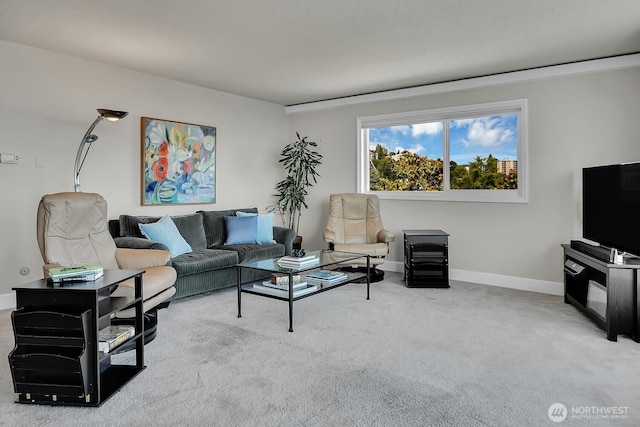 500 W Olympic Pl Unit 401, Seattle, WA 98119 - living area with carpet and baseboards