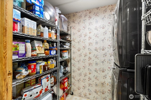18025 Cedar Ponds Rd, Monroe, WA 98272 - pantry with stacked washing machine and dryer