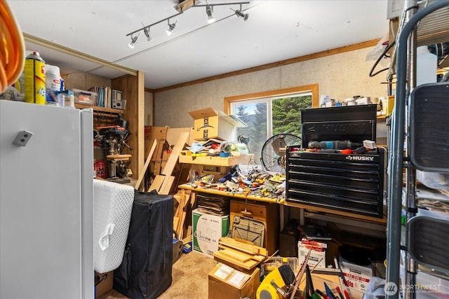 18025 Cedar Ponds Rd, Monroe, WA 98272 - garage with freestanding refrigerator