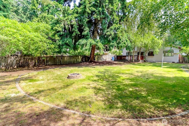 16410 92nd Ave E, Puyallup, WA 98375 - fenced backyard with a fire pit