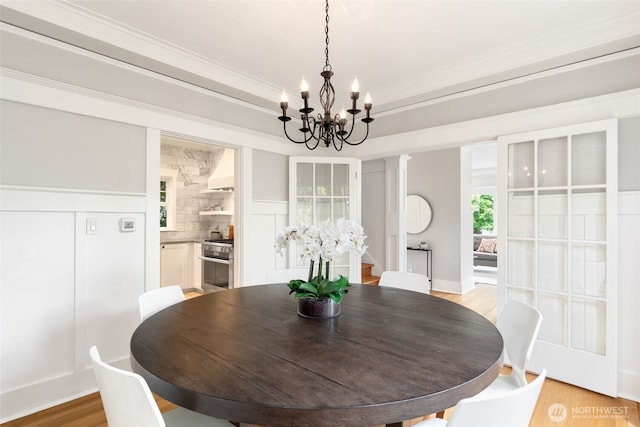 2823 34th Ave S, Seattle, WA 98144 - dining space with a chandelier and light wood-style floors