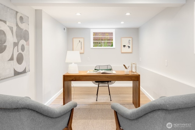 2823 34th Ave S, Seattle, WA 98144 - office featuring wood finished floors and recessed lighting