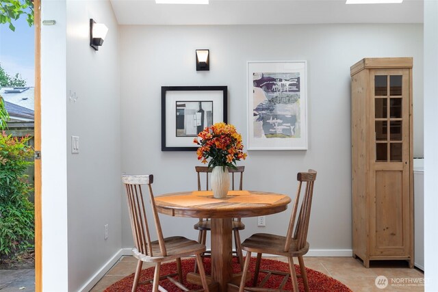 2823 34th Ave S, Seattle, WA 98144 - dining room with a skylight and tile patterned flooring