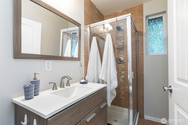2823 34th Ave S, Seattle, WA 98144 - bathroom featuring vanity and a stall shower