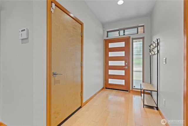3800 SW Holden St, Seattle, WA 98126 - foyer featuring light wood-type flooring and recessed lighting