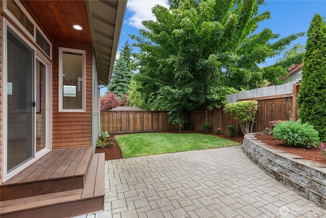 3800 SW Holden St, Seattle, WA 98126 - fenced backyard featuring a patio area