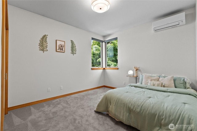 3800 SW Holden St, Seattle, WA 98126 - carpeted bedroom featuring a wall unit AC and baseboards