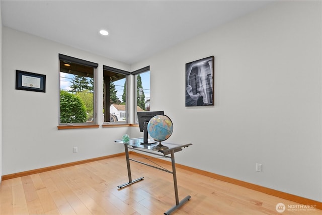 3800 SW Holden St, Seattle, WA 98126 - unfurnished office with wood finished floors and recessed lighting