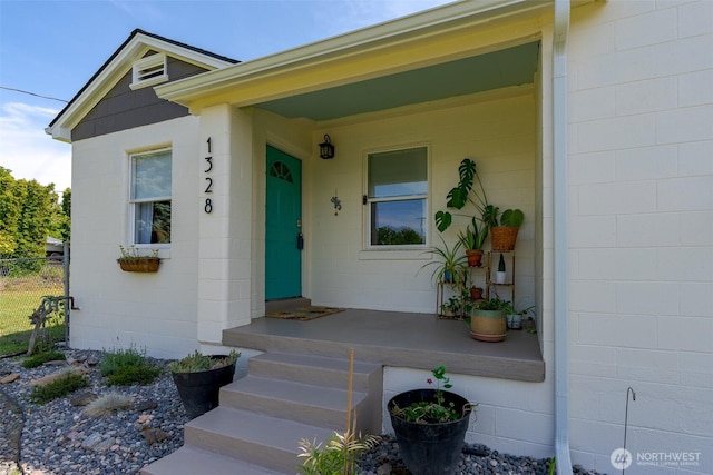1328 Grant St, Walla Walla, WA 99362 - entrance to property featuring concrete block siding