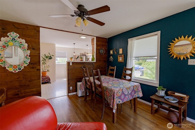 1328 Grant St, Walla Walla, WA 99362 - dining area with wood finished floors and ceiling fan