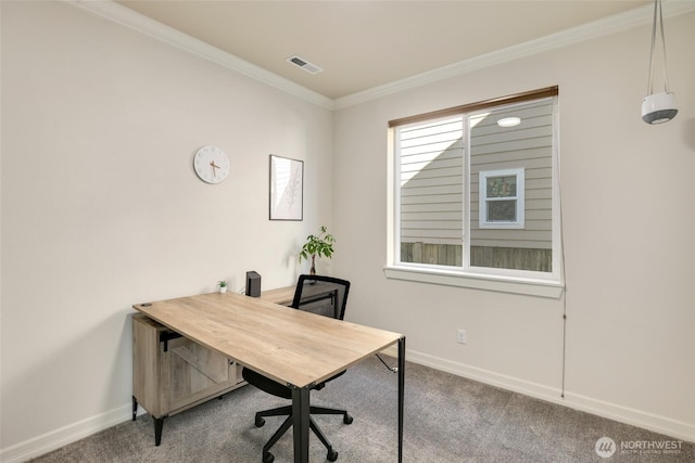 1803 65th Ct SE, Tumwater, WA 98501 - office area with carpet and ornamental molding