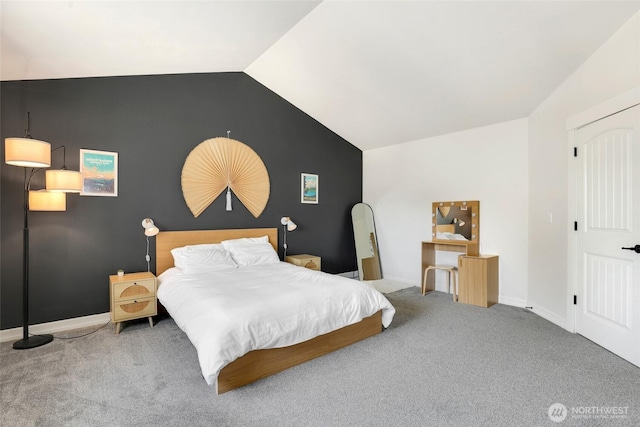 1803 65th Ct SE, Tumwater, WA 98501 - carpeted bedroom with vaulted ceiling and baseboards