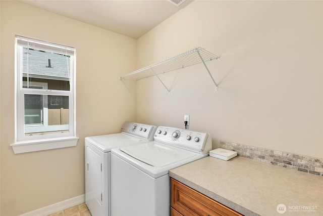 1803 65th Ct SE, Tumwater, WA 98501 - laundry room featuring independent washer and dryer and baseboards