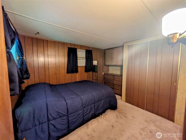 2302 R St SE Unit 108, Auburn, WA 98002 - carpeted bedroom featuring wooden walls