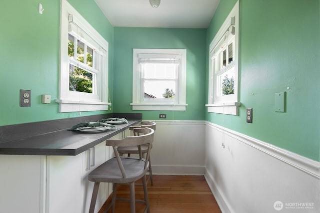 2110 N 88th St, Seattle, WA 98103 - dining space featuring wood finished floors and baseboards