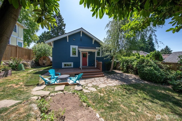 2110 N 88th St, Seattle, WA 98103 - back of property featuring a patio area and a deck
