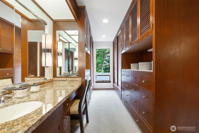432 SW 206th St, Normandy Park, WA 98166 - bathroom with vanity and recessed lighting