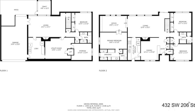 432 SW 206th St, Normandy Park, WA 98166 - view of property floor plan