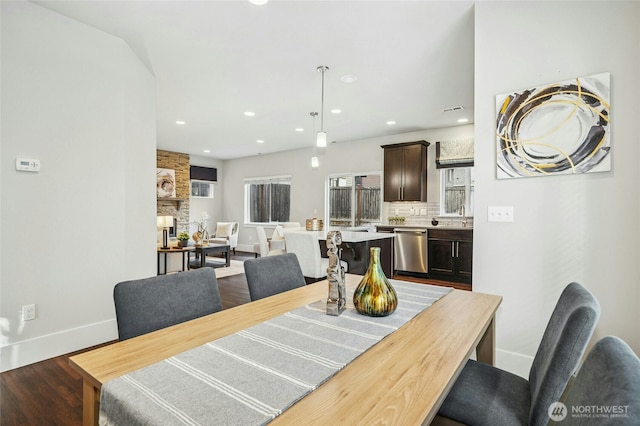 18405 15th Ave W, Lynnwood, WA 98037 - dining area with recessed lighting and wood finished floors