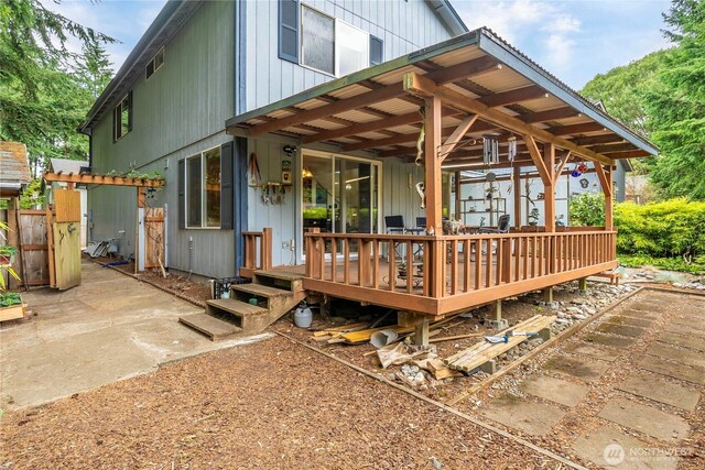 5626 29th Ct SE, Lacey, WA 98503 - rear view of house featuring a wooden deck