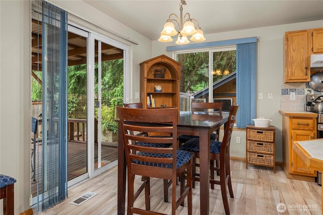 5626 29th Ct SE, Lacey, WA 98503 - dining room featuring a chandelier and light wood-style flooring