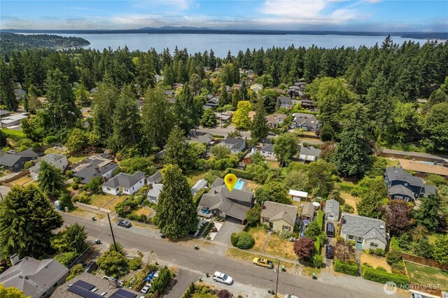 13247 2nd Ave NW, Seattle, WA 98177 - aerial overview of property's location featuring nearby suburban area and a nearby body of water