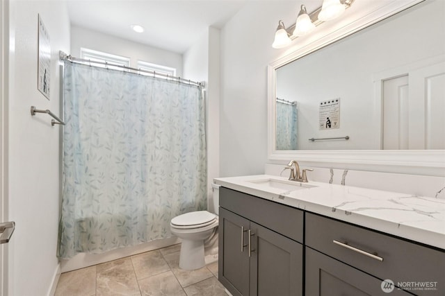 8665 Kimmie Loop SW, Tumwater, WA 98512 - full bath featuring vanity and shower / bath combo with shower curtain