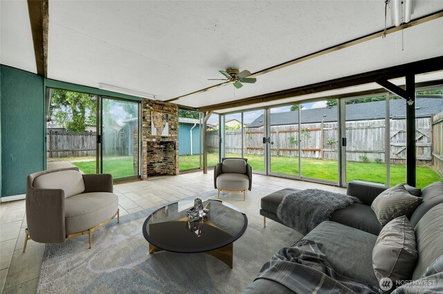 120 E Mason Ave, Buckley, WA 98321 - sunroom / solarium with ceiling fan and outdoor lounge area
