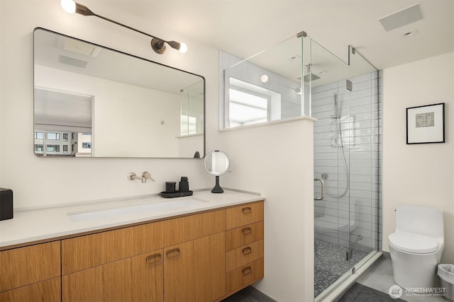 2241 Fairview Ave E Unit B, Seattle, WA 98102 - full bath featuring a stall shower and vanity
