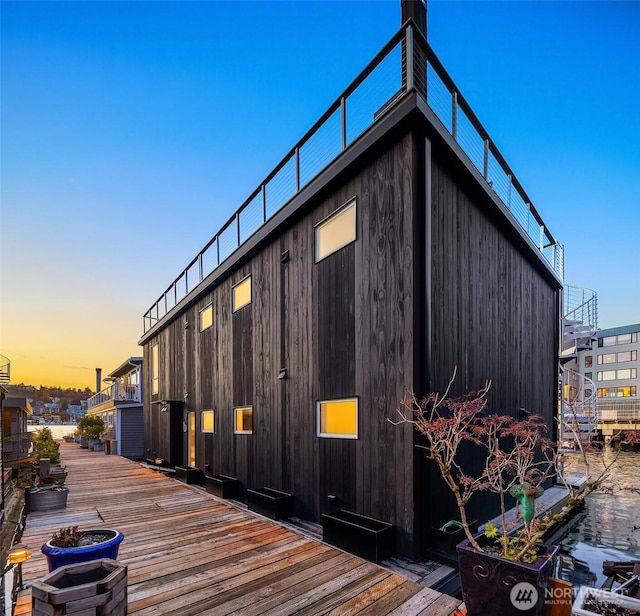2241 Fairview Ave E Unit B, Seattle, WA 98102 - view of outdoor structure at dusk